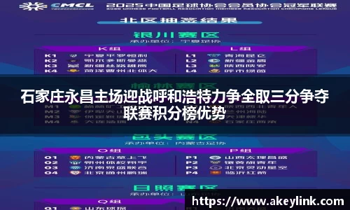 石家庄永昌主场迎战呼和浩特力争全取三分争夺联赛积分榜优势